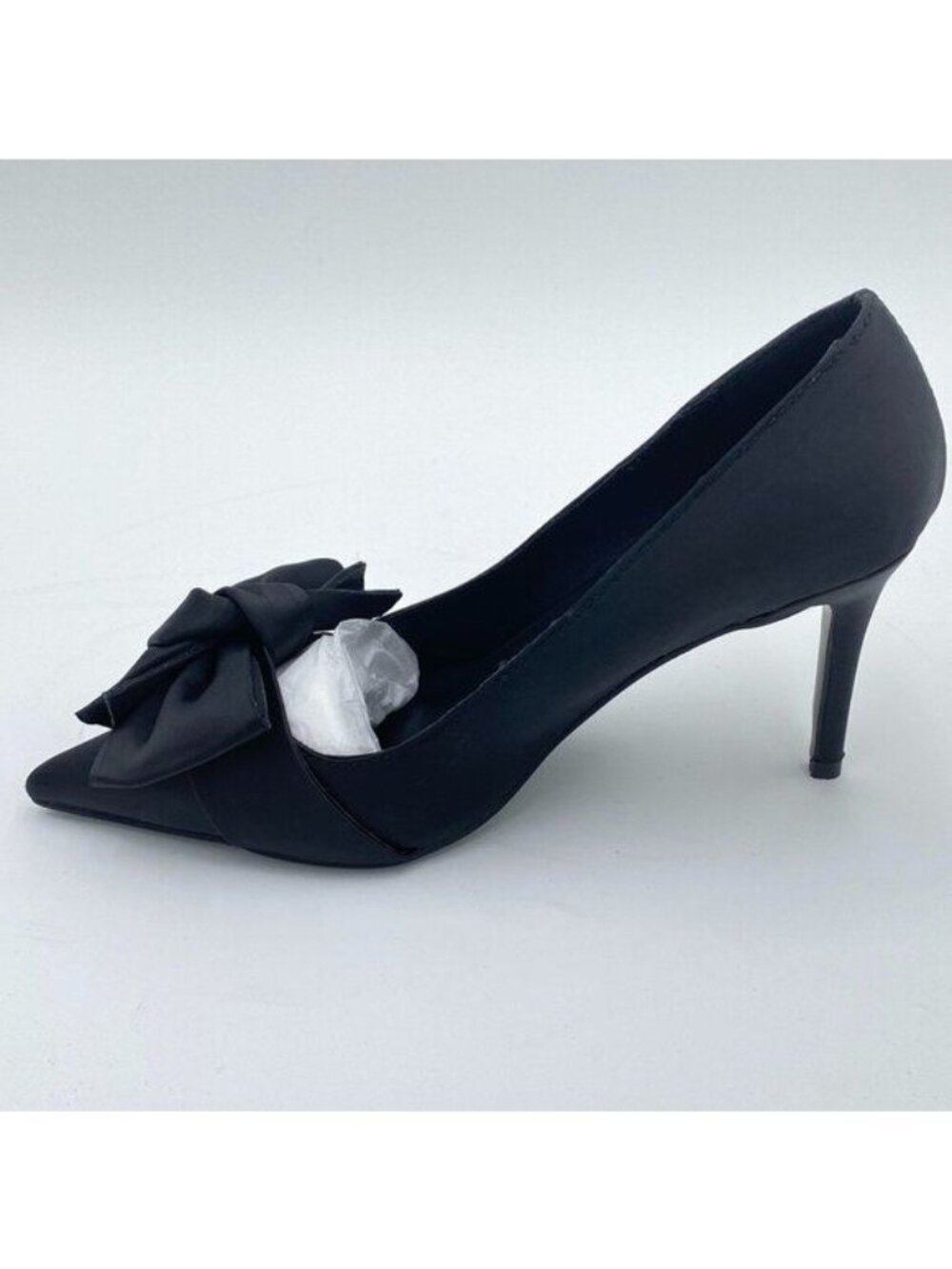 XYD Women Bow Knot Closed Pointy Toe Pumps Slip On High Heel